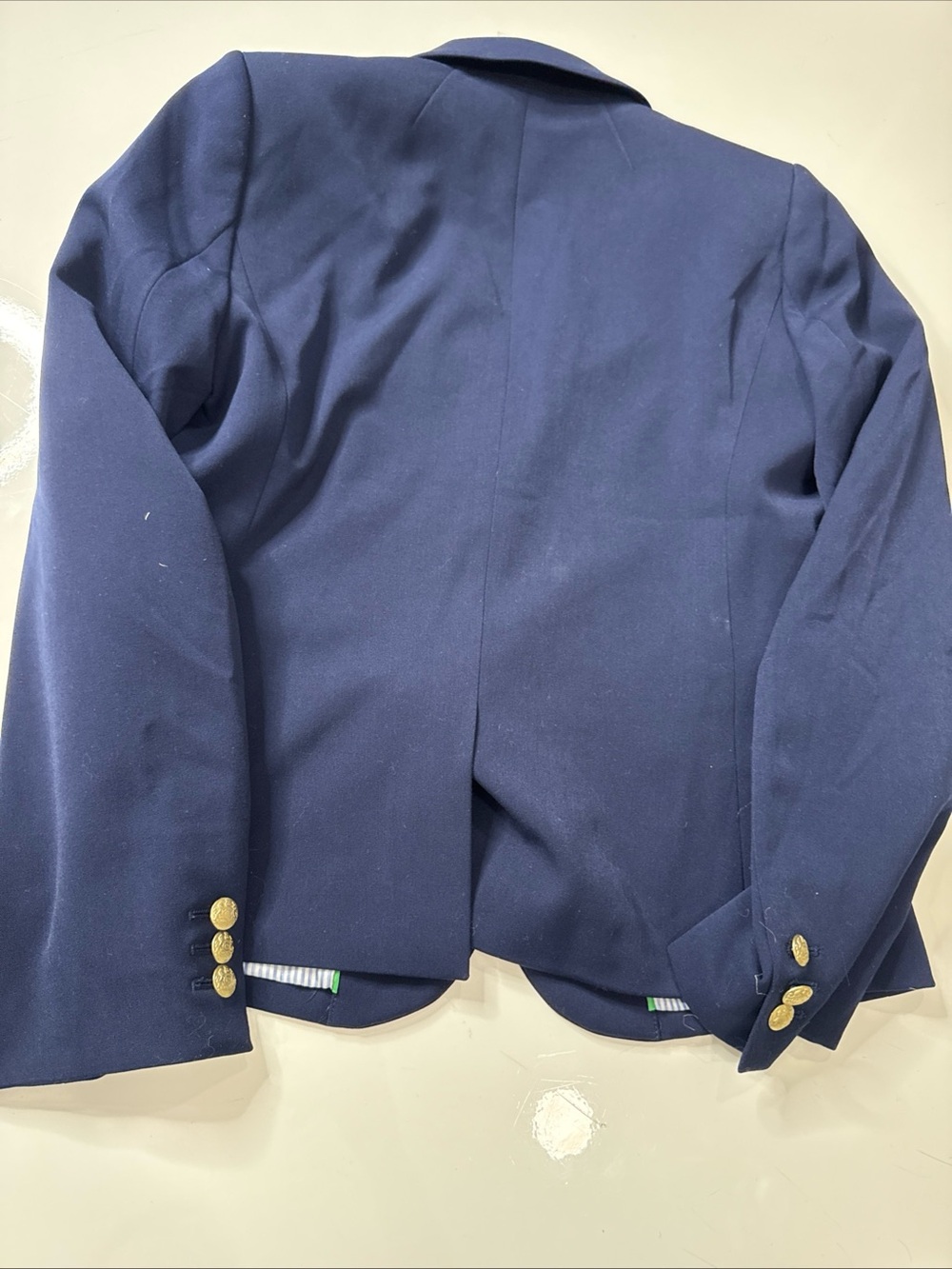 J By J Crew Blazer Womens 8 Career Classic Schoolboy Preppy Lined Navy A070626 - Picture 2 of 4